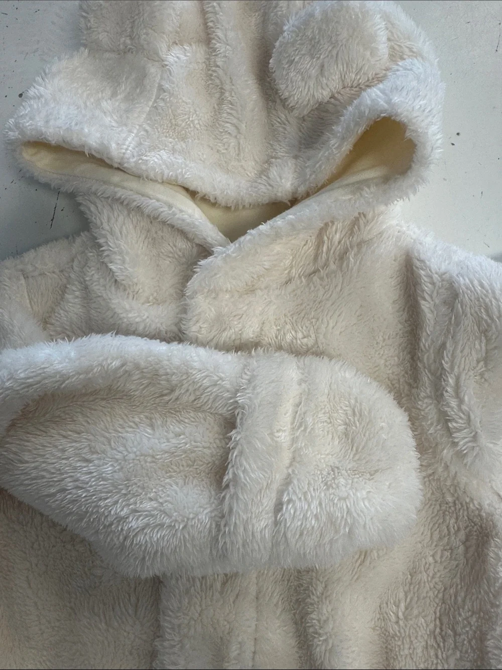 Magnetic Me Sherpa Snow Romper Bear Bunting 0-3